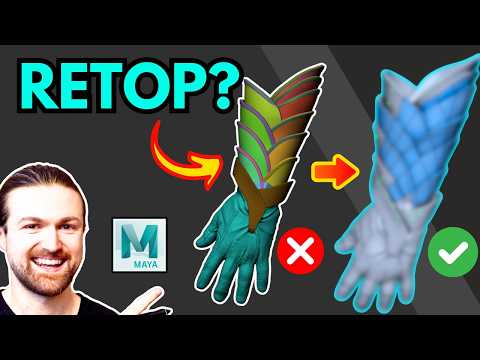 Видео: Мастер-класс по низкополигональной ретопологии: профессиональные советы для сложных моделей