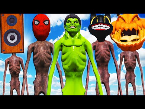 Видео: Халк голова сирены vs голова сирены паук vs голова громкоговорителя сирена vs тыква