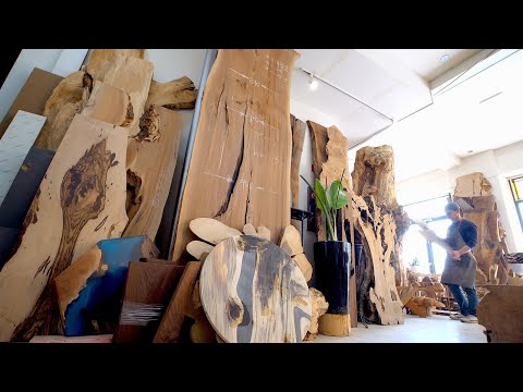 Видео: Удивительный процесс производства корейских деревянных плит