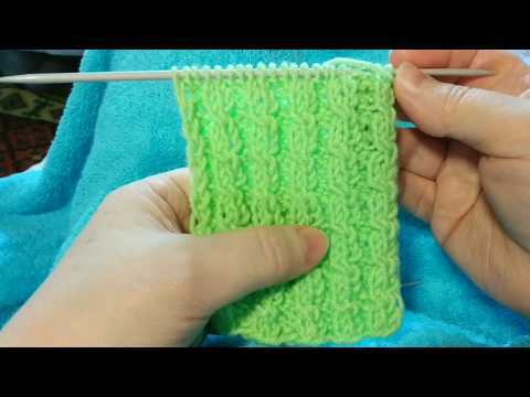 Видео: КАК СВЯЗАТЬ ДВУХСТОРОННИЙ УЗОР спицами на основе резинки 1на1.КОСЫ./knitting pattern