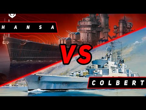 Видео: КРЕЙСЕР HANSA VS COLBERT! VKPLAY TWITCH TROVO YOUTUBE МИР КОРАБЛЕЙ!