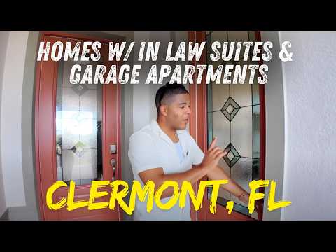 Видео: Клермонт, Флорида — апартаменты для родственников и гараж над ними, а также многое другое! Рядом ...