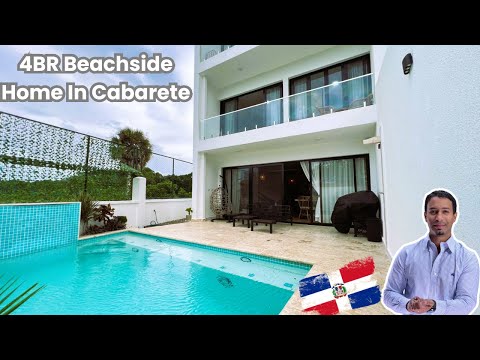Видео: Продаётся дом с 4 спальнями на берегу моря в Кабарете | Доминиканская Республика
