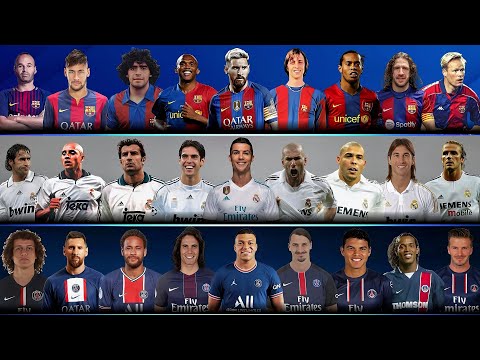 Видео: Легенды Барселоны против Легенд Реал Мадрида против Легенд ПСЖ 🔥 11 на 11 - Роналду Месси Неймар ...