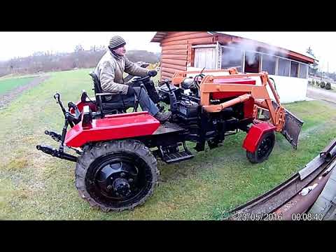 Видео: Кун на мине тракторе самодельный
