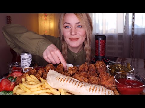 Видео: EATING | Крылья, ножки, ролл, фри CFC 😅| Wings, legs, roll, fries CFC 😅 не MUKBANG, ASMR