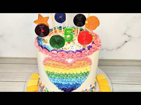 Видео: РАДУЖНЫЙ ТОРТ (RAINBOW CAKE ).