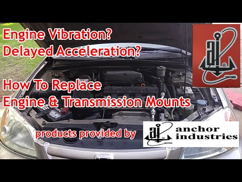 Видео: Замена опор двигателя и трансмиссии Honda Civic (2001 - 2005)