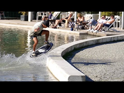 Видео: Профессиональные скимбордеры покоряют Лиссабон!
