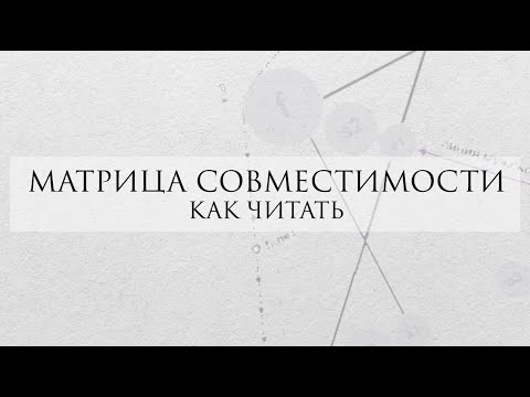 Видео: Матрица судьбы совместимость - Как читать матрицу совместимости