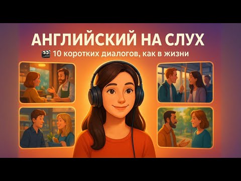 Видео: Английский на слух: 10 коротких диалогов для начинающих