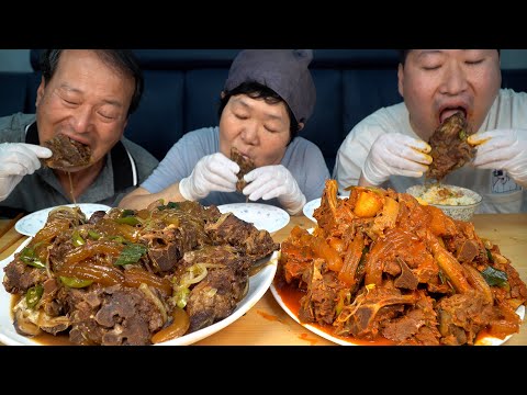 Видео: Тушеные ребрышки в остром соевом соусе - шоу еды Mukbang.