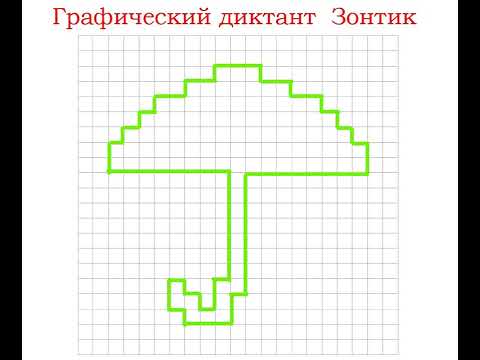 Видео: Графический диктант Зонтик