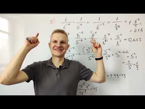 Видео: Как решать примеры с НУЛЕВОЙ И ОТРИЦАТЕЛЬНОЙ СТЕПЕНЬЮ. Практика 8 класса