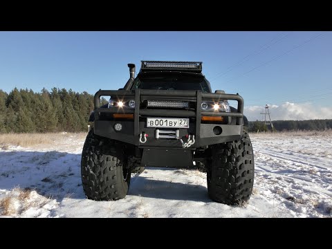 Видео: Toyota Land Cruiser 80 на мостах Mercedes Unimog 406. Часть 2