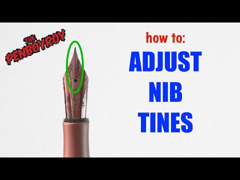 Видео: Перьевые ручки 101: Открытие и затягивание зубцов пера