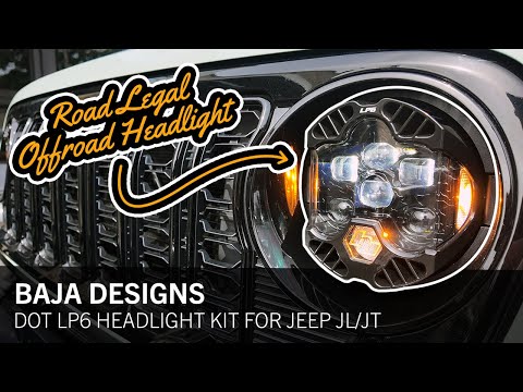Видео: Установка и обзор фар Baja Designs DOT LP6 | Модернизация для Jeep JL / JT, соответствующая требо...