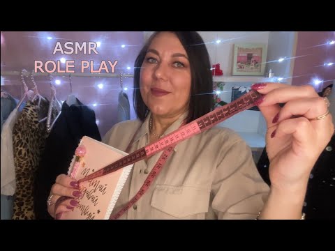 Видео: ASMR РОЛЕВАЯ ИГРА УСЫПЛЯЮЩЕЕ🧵АТЕЛЬЕ📏Снятие мерок для пошива платья👗Измерю ВАС💖