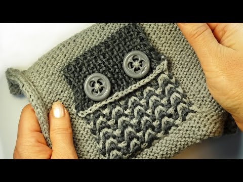 Видео: Как вязать карман