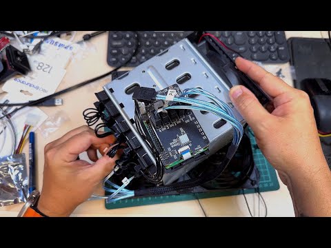 Видео: Гаджеты: финализация сборки хранилища с корзиной на 5 HDD SATA на базе Raspberry Pi 5 с PCIe HAT