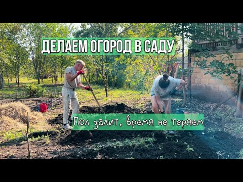 Видео: Пол залили. Готовим грядки.#переездвсербию #жизньзаграницей #ремонт #србија