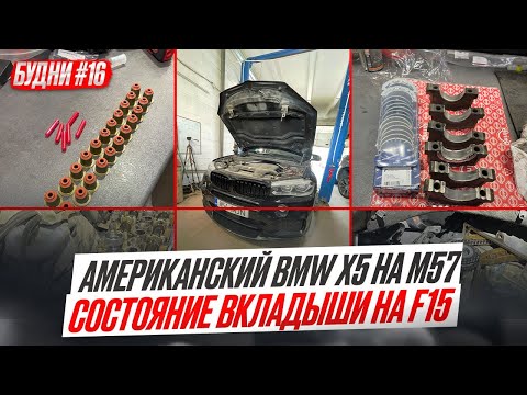 Видео: #16 Будни. BMW F15 вкладыши на 230тыс. Отличия Американского M57. Замена цепей на M57 N57.#hellcar