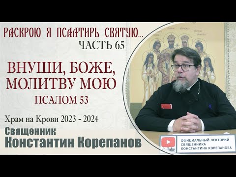 Видео: Часть 65 цикла бесед иерея Константина Корепанова "Раскрою я Псалтырь святую..."   (22.01.2024)