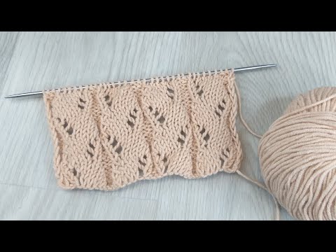 Видео: Красивый ажурный узор, дорожки. Вязание спицами.