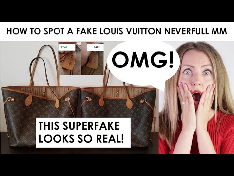 Видео: *LV SUPERFAKE* Как распознать монограмму Louis Vuitton Neverfull MM Superfake: подделка или насто...