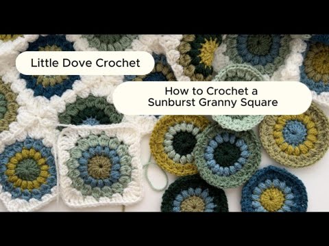 Видео: Вяжем крючком бабушкин квадрат «Солнечный луч»