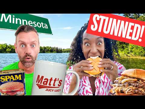 Видео: Двое британцев пробуют ULTIMATE Food Tour в Миннесоте: Hot Dish, Jucy Lucy и многое другое…