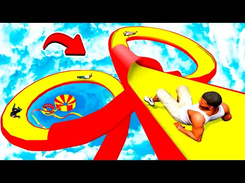 Видео: ЭКСТРЕМАЛЬНЫЙ СПУСК СО СКОЛЬЗКОЙ ГОРКИ в АКВАПАРКЕ в ГТА 5 МОДЫ! ОБЗОР МОДА в GTA 5 ВИДЕО