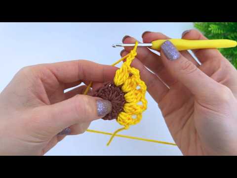 Видео: Простой и идеальный подсолнух крючком