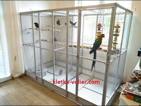 Видео: Вольер для Ары и других африканских птиц в частном доме. Размер 2,4 х 1,25 х 1,95м.