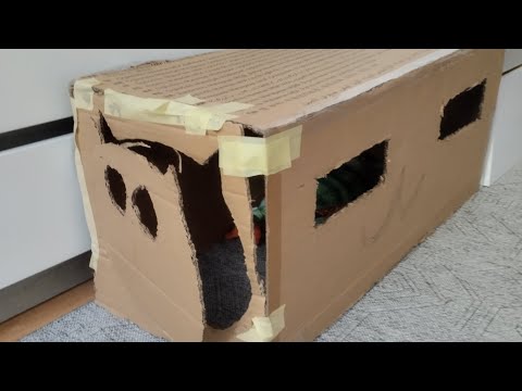Видео: Дім для котів з коробки