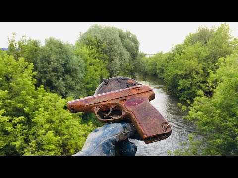 Видео: Нашли Пистолет на Поисковый магнит в Пехорке