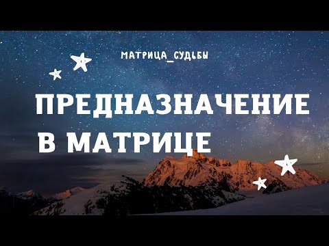 Видео: Предназначение в матрице 🌟