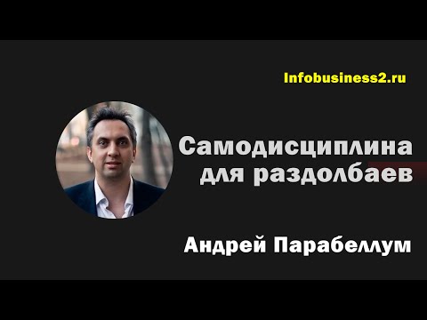 Видео: Cамодисциплина для раздолбаев. Андрей Парабеллум (05.01.2014) [Вебинары]