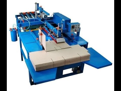 Видео: Станок для склейки картонных коробок (гофротары) СГ-2 б/у. Проверка узлов, обзор станка.