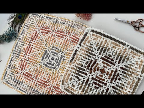 Видео: Креативные штрихи;🪄    Мозаика, сотканная гипнотическим крючком