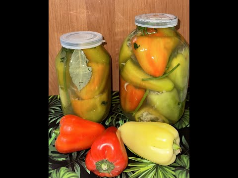 Видео: Перец, фаршированный капустой в маринаде.Peppers stuffed with cabbage in marinade (eng,ru,tr)