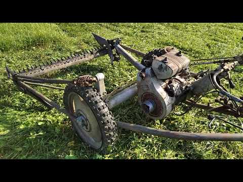 Видео: Самоходная трёхколёсная косилка.БЦС-BCS