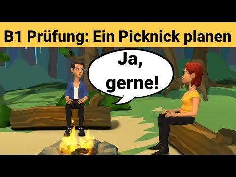 Видео: Устный экзамен по немецкому языку B1 | Планируем что-то вместе/диалог | Разговор Часть 3: Пикник