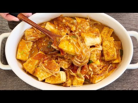 Видео: Приготовьте тофу с помидорами и грибами эноки, не ожидала, что будет так вкусно!!