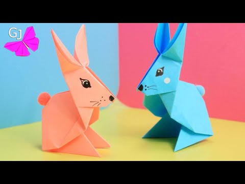 Видео: Заяц из бумаги / Оригами зайчик / Поделка на Пасху / Origami Rabbit