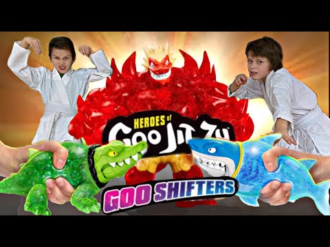 Видео: ЧЕЛЕНДЖ за новые  игрушки ГУДЖИТСУ  Гу Шифтерс герои Heroes of Goo Jit Zu