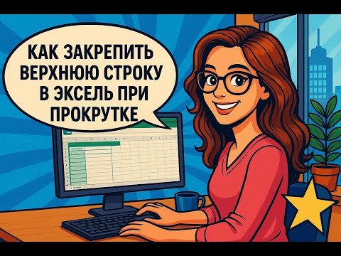Видео: Как закрепить верхнюю строку в Эксель при прокрутке. Пошаговая инструкция, как закрепить столбец