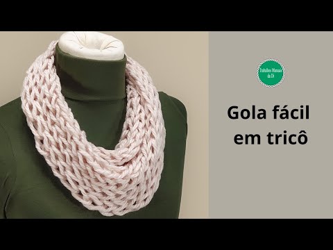 Видео: Очень простой вязаный воротник