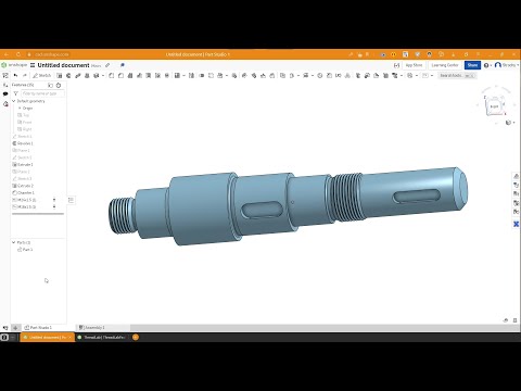 Видео: Знакомство с CAD-системами (Onshape - детали вращения, резьба)