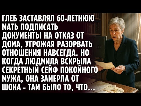 Видео: Сын потребовал у матери дом, но то что она нашла в тайнике мужа изменило всё